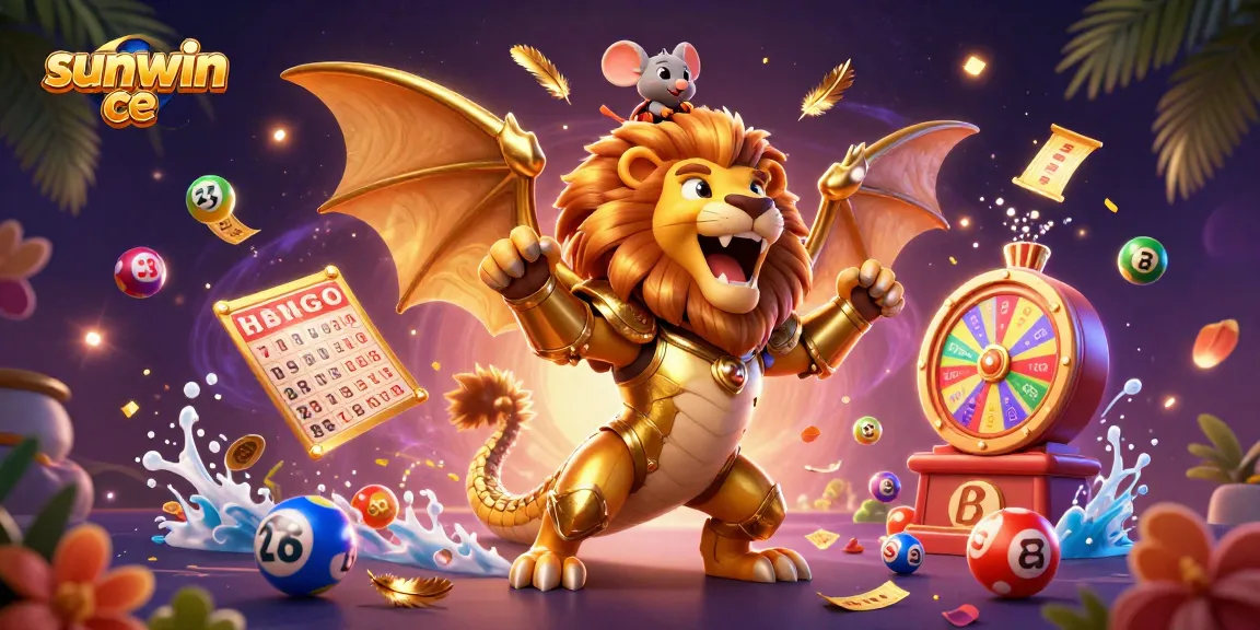 Experience the thrill of sunwin ce with a vibrant dynamic scene featuring casino elements and characters.