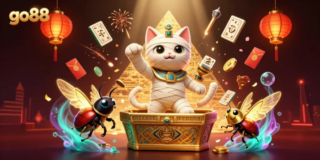 Experience thrilling gaming at go88 with vibrant characters and exciting casino elements.